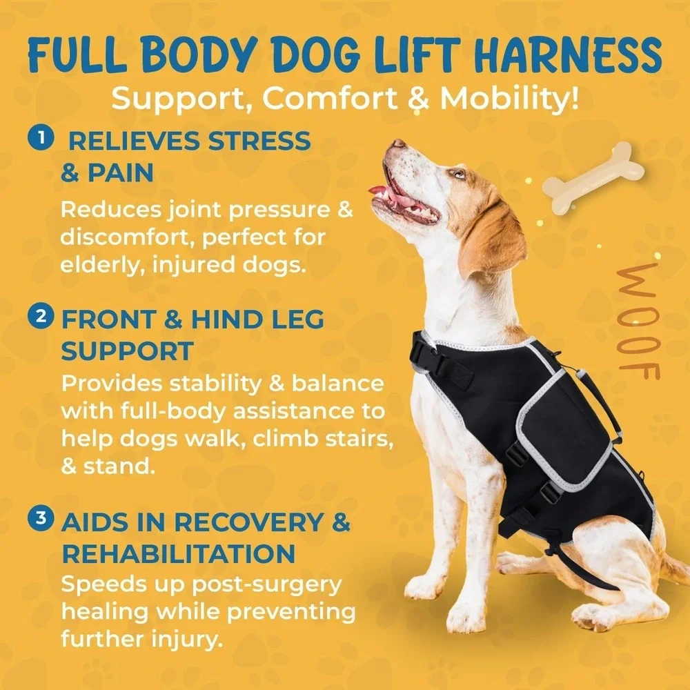 XL Dog Lift Harness Mobility Support‎ Full Body Sling for Large Injured Dogs